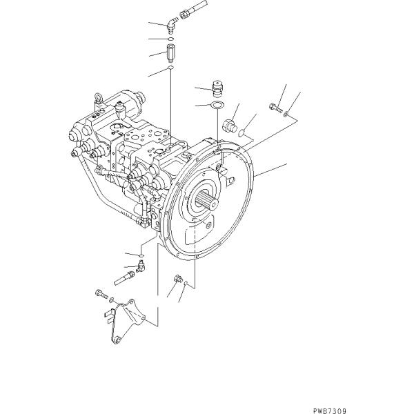 PC200-6 Excavator Hydraulic Pump 6D102 708-2L-21450 708-2L-00452
