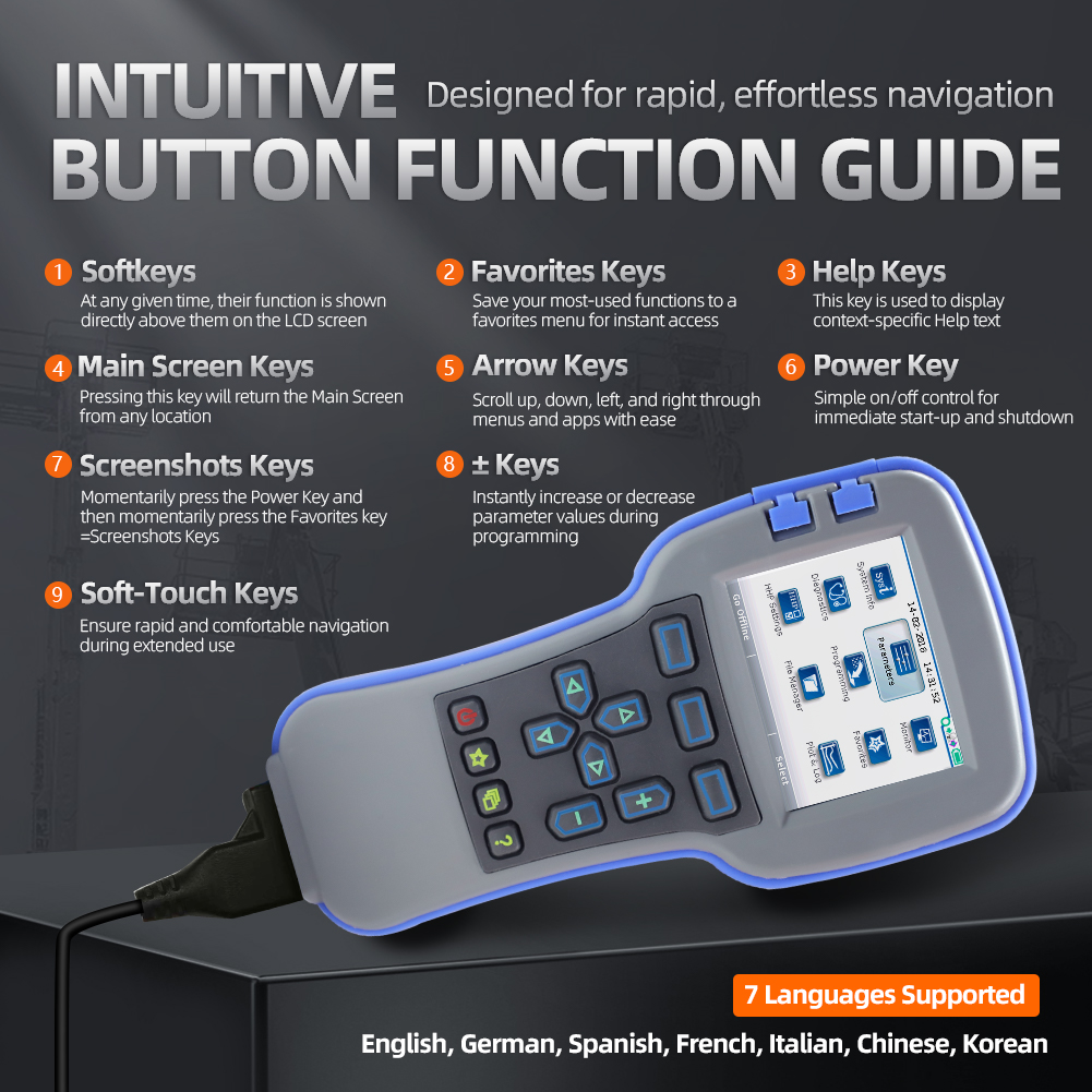 Find similar icon Construction Machinery Parts Aftermarket 1313-4431Handheld Programmer Diagnostic Tool for Curtis Controller
