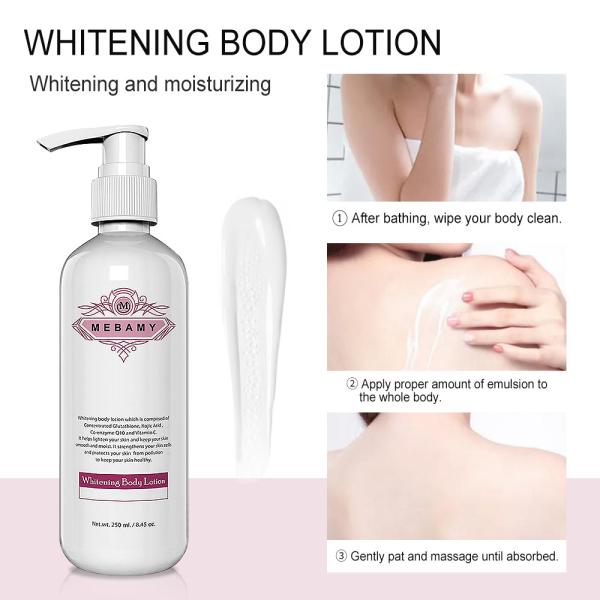 Organic Whitening Moisturizing Fair And White Body Cream Hand And Body Lotion Brightening Whitening Body Lotion 250ml