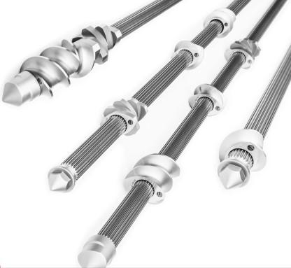 Abrasion Resistance Twin Screw Extruder Parts PM HIP Material Involute Spline Screw Shaft