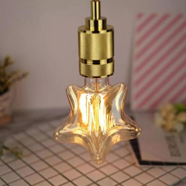 Шарики 220V 2W 4W СИД ретро Edison пятиконечной звезды S135 E27 привели шарик нити