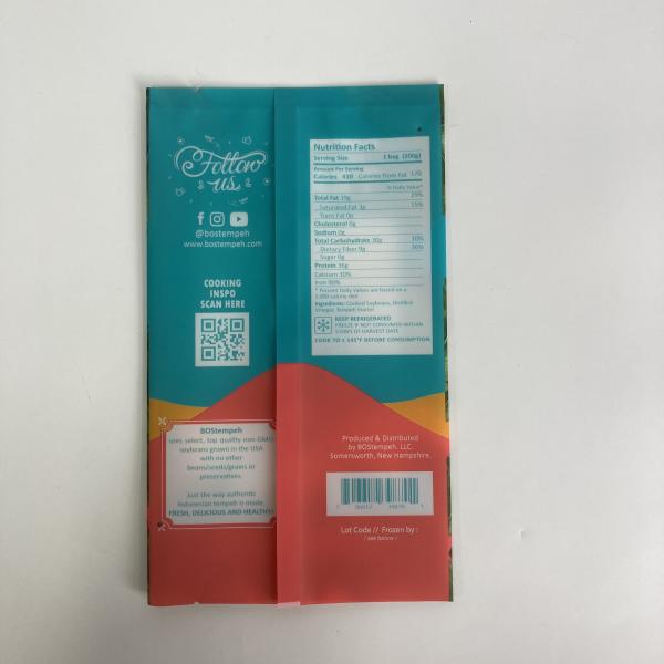 Gravure printing Snack Packaging Bags For Tempeh Seasoning With Window