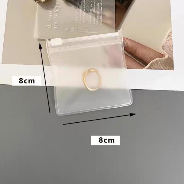 Biodegradable Transparent Jewelry Bag Jewelry Bag Plastic Soft Plastic Bag Jewelry Storage Bag Pinch Ziplock Bag Factory Direct Sales