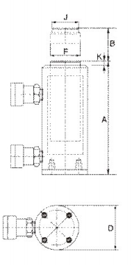 Easy To Move Aluminum Double Acting Jack For Industry Building