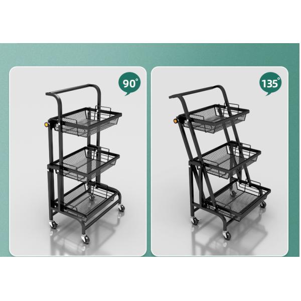 Anti Corrosion Telescopic 25kg Bearing Metal Trolley Cart
