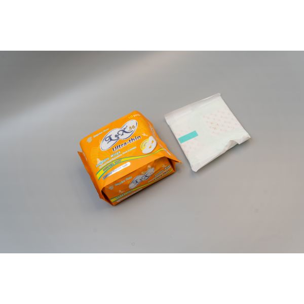 Waterproof Polyethylene Film Menstrual Pad Ultra Thin Thickness 100 Percent Cotton Top Sheet Comfortable Breathable Sanitary Protection