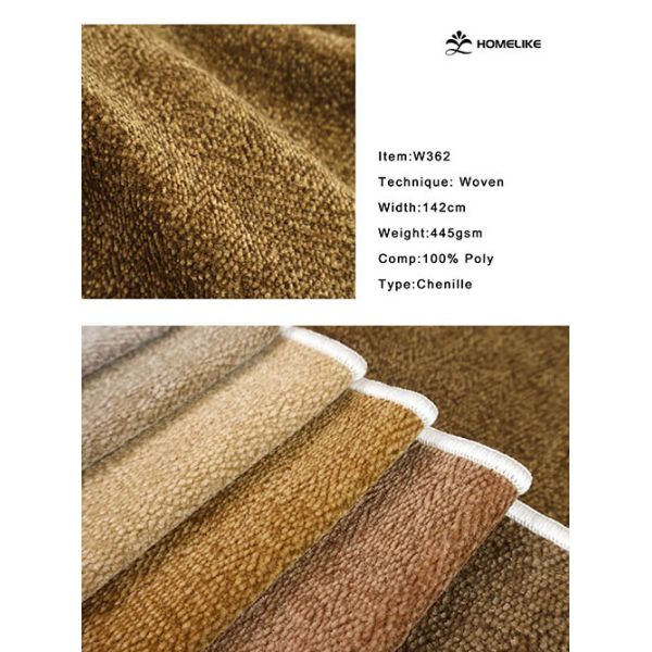 Earth Tone Series Color Woven Jacquard Chenille For Sofa