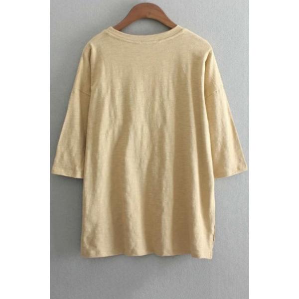 China Manufacturer Women Embroidered Crew Neck T Shirt For Girl