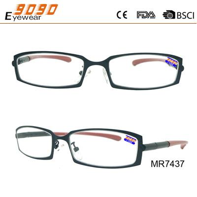 New design high quality fashionable reading glasses ,made of metal frame