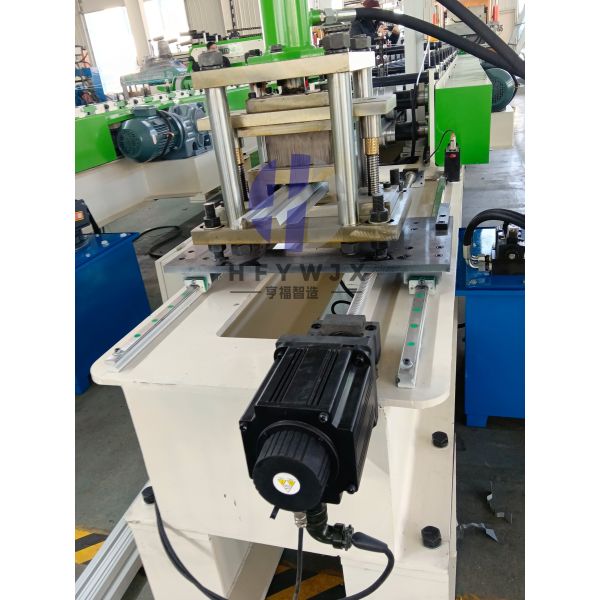 4kw Servo Gear Transmission Fence Roll Forming Machine PLC Electronic Control System And Custom Profiles