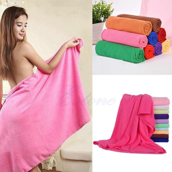 70*140cm Absorbent Microfiber Bath Beach Towel Drying Washcloth Swimwear Shower Portable