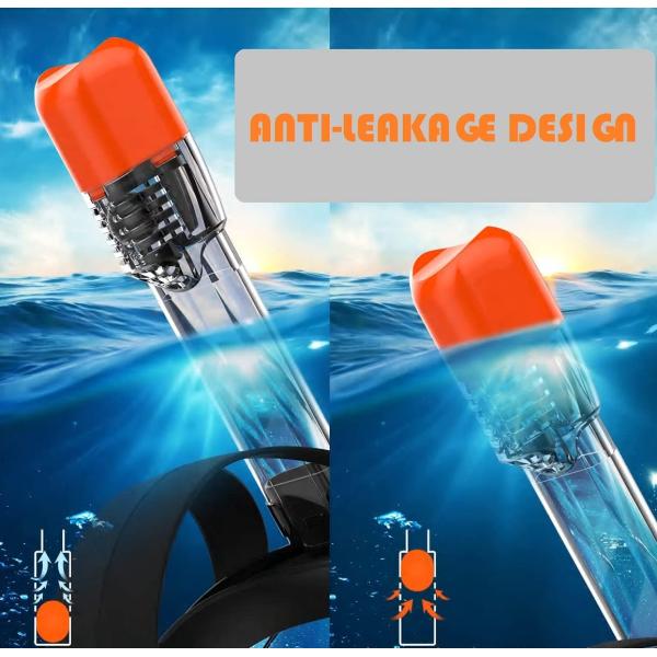 Silicone Full Dry Snorkel Set Full Face Breathing Diving Anti Fog