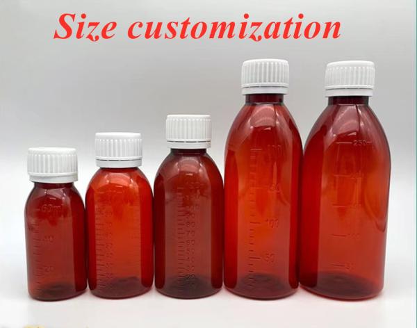 Pharmaceutical Medical Syrup Bottles Tamper Proof Cap Syrup Bottle Plastic
