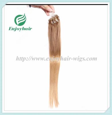 Micro ring loop hair extensions 16-26L Malaysian remy hair 27# color hair
