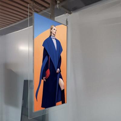 Double Sided Hanging LCD Poster Display Advertising Digital Signage Kiosk