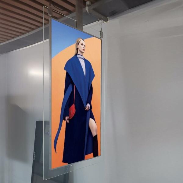 Double Sided Hanging LCD Poster Display Advertising Digital Signage Kiosk