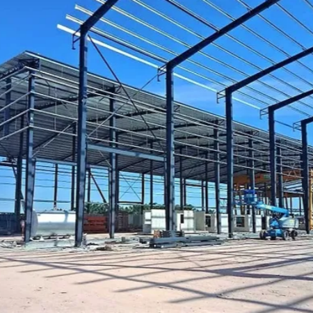 Construction en acier préfabriqué à Lanjing entrepôt résistant au feu bâtiments en acier adaptés