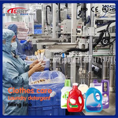 4 Heads Detergent Fabric Softener Filling Machine With SUS304 And SUS316L Materials