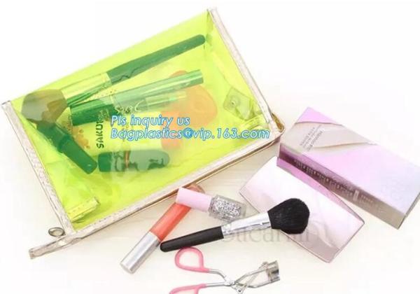 Makeup pvc Cosmetic Pen Pencil Case Coin Purse buttons, Zippered Makeup Bag Purse Cosmetic Pouch Bridesmaid Gift