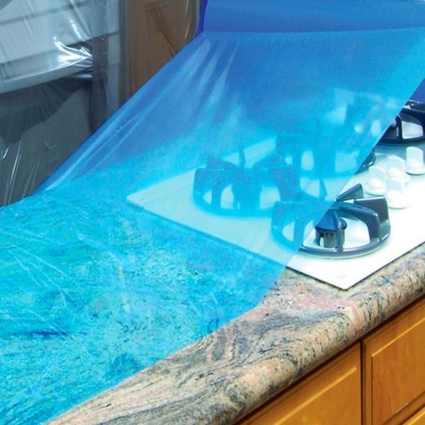Película de proteção de balcão anti-gravagem PE Quartz Slab Surface Protective Film Covers