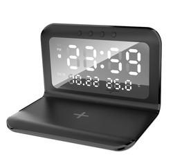 Oem  Qi Standard Wireless Phone Charger Alarm Clock With Charging Pad  Powerful
