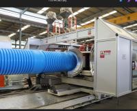 Linha de produção de processo de fabricação de tubos ondulados HDPE PP totalmente automática