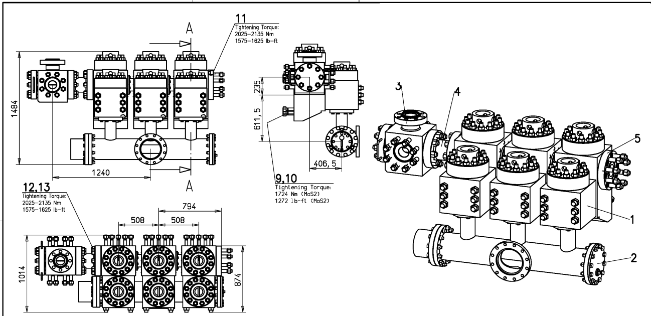 Bentec T1600AC Mud Pump Fluid End Module 