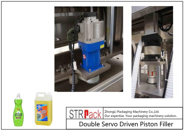 Liquid Cleaner Linear 6 Heads Paste Filling Machine Double Servo Driven