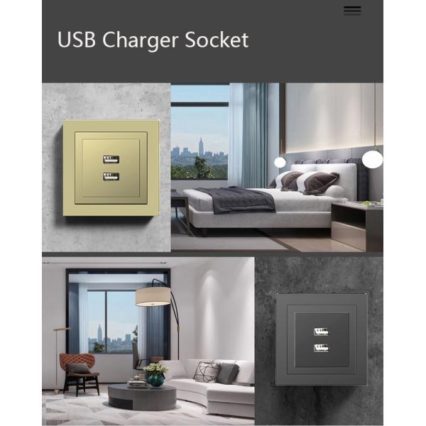 Гнездо заряжателя USB Laffey, двойной AC стенной розетки 100-240V Usb