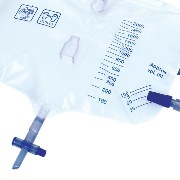 Adult Urine Drainage Collection Bag 2000ml Men Urine Bag Drainage System Bag Silicone Urine Collection Bag