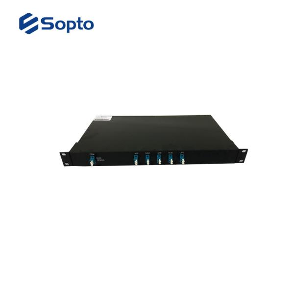 19 Inch Rack Fixed Optical Fiber WDM DWDM 100GHz Mux / Demux 1~3 Years Warranty