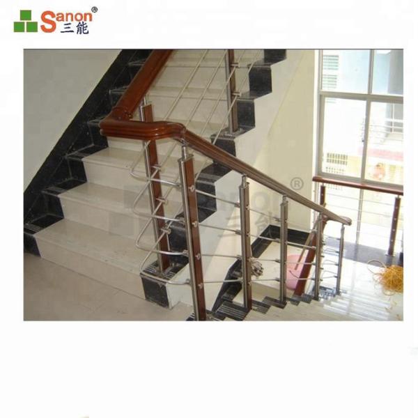 Round / Square Stainless Steel Handrail Posts Satin Finished For 8mm Glass