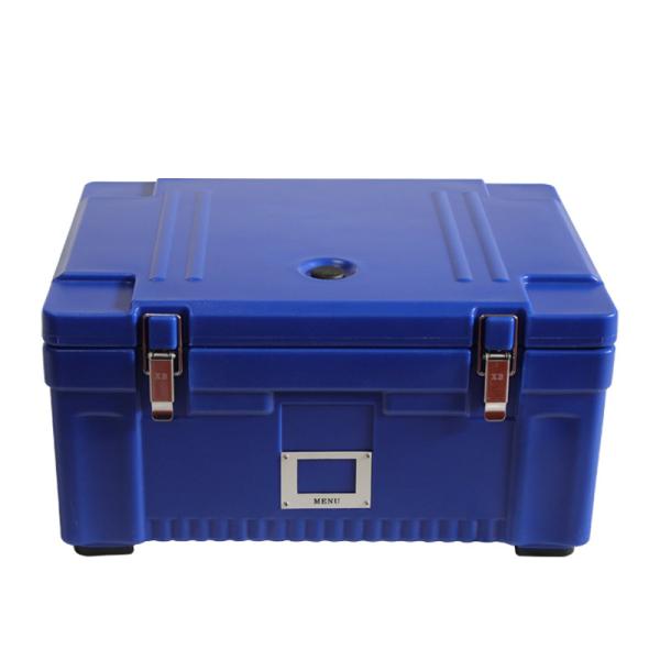 LLDPE Top Loading Food Pan Carrier 25L Blue Thermal Food Transport Boxes