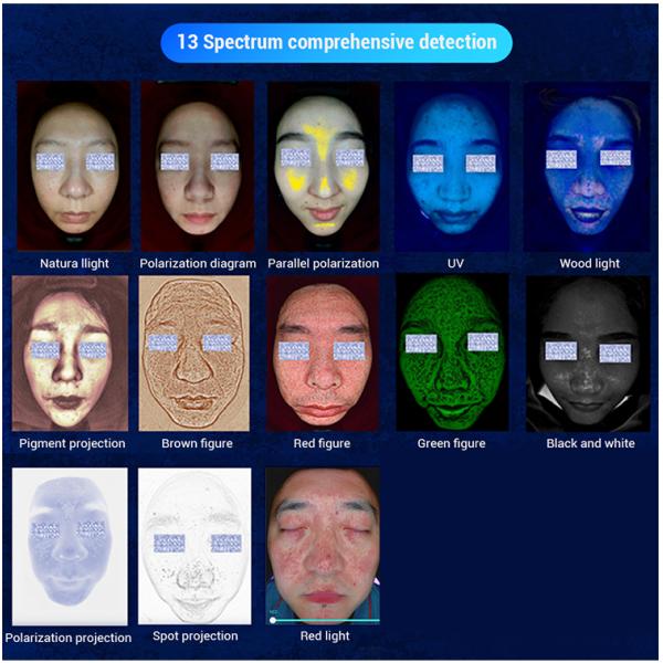 Upgrade Facial Care Skin Analyzer Face Detector 3D New Model Face Skin Analyzer Scanner Device Aesthetics in 17 Languages