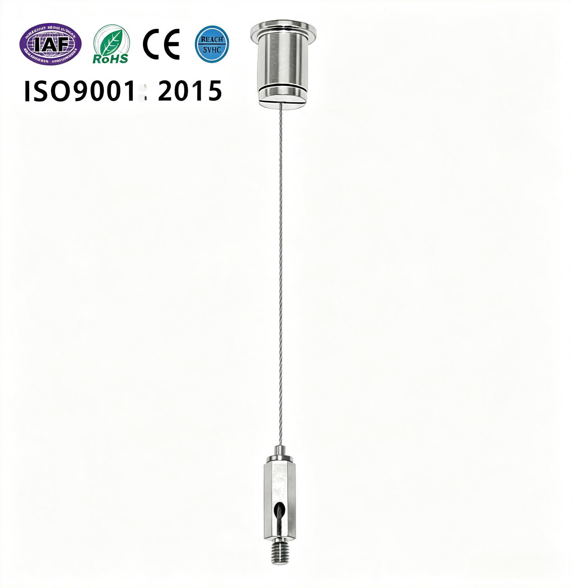 External Thread Wire Rope Linear Light Suspension Kits For Pendant Lights