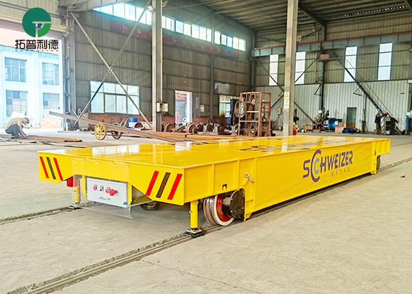 Cast Steel Wheel Steel Tube Electric Transfer Rail Cart For Sale