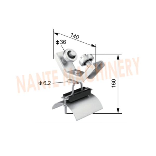 3 Kinds Of Ball Bearing ABS Middle Festoon Cable Trolley 300 m / min Travel Speed