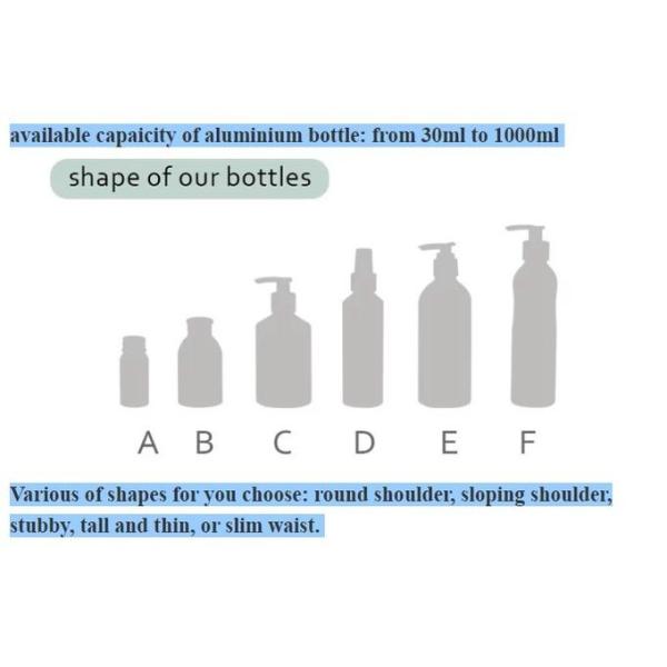 bouteilles cosmétiques en aluminium de la pompe 30ml de bouteille essentielle en aluminium noire mate de compte-gouttes