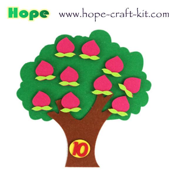 Felt DIY Material Kids Toddler Children Numbers Education Kits Teaching Aids digits Felt Fruit Vegetables OEM ODM