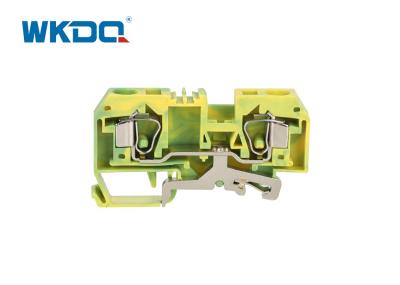 284-907 cor verde do trilho protetor do RUÍDO da entrada de Tin Plated Brass Body Front do bloco de terminais da braçadeira PA66 da mola