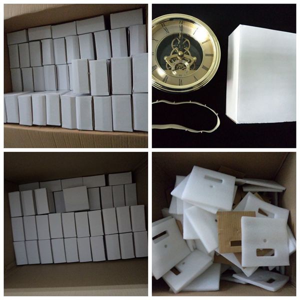 Stones Vintage Table Clock , Skeleton Movt Pocket Watch Table Clock