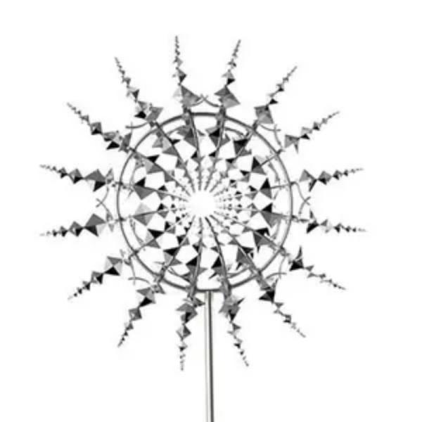 Rotatable Wind Powered Kinetic Sculpture Stainless Steel Art Sculpture