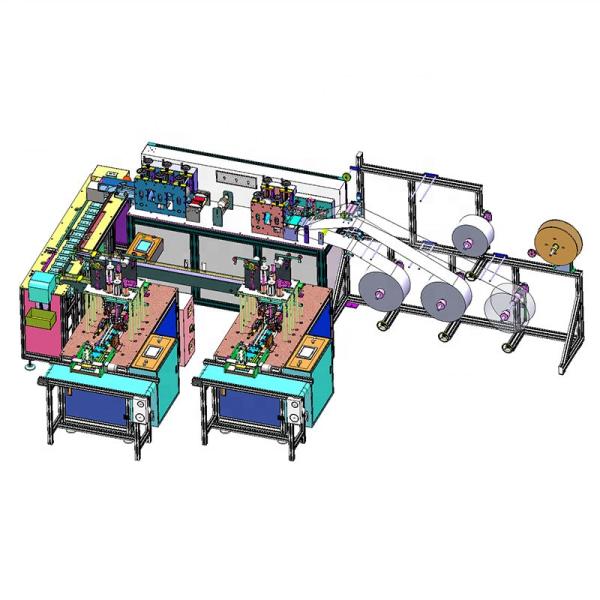 Slicer Earloop Mask Producing Machine 2500kg Air Supply Demand 0.5-0.7MPa