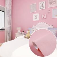 Matt papier peint rose rouge auto-adhésif revêtement murale en vinyle pour chambre à coucher