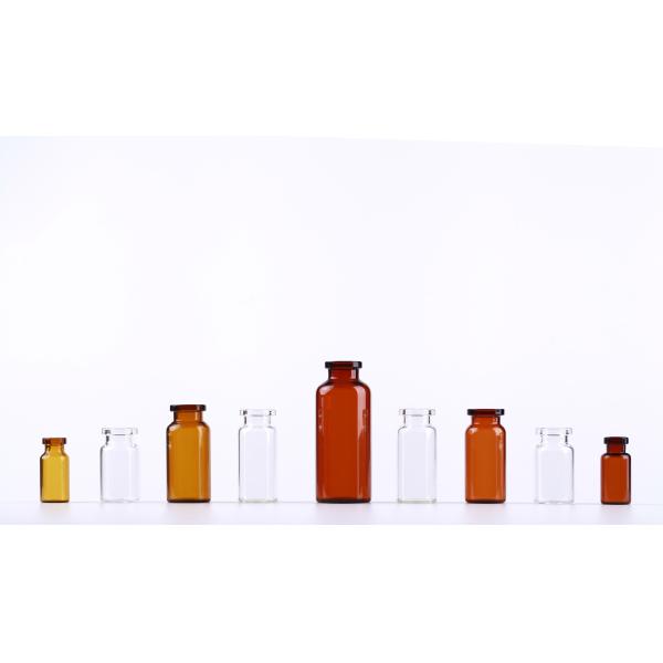 Загерметизированные ясные стеклянные пробирки с резиновым затвором, бутылки Фарма стеклянные