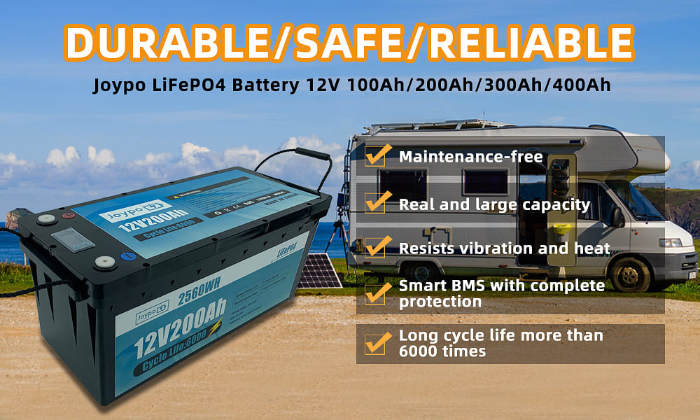 Литийная батарея RV большой мощности 12V 200Ah глубокий цикл аккумуляторная батарея для трейлера