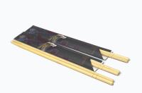 As 100 varas descartáveis da costeleta embalam os hashis japoneses de bambu do sushi dos hashis dos hashis