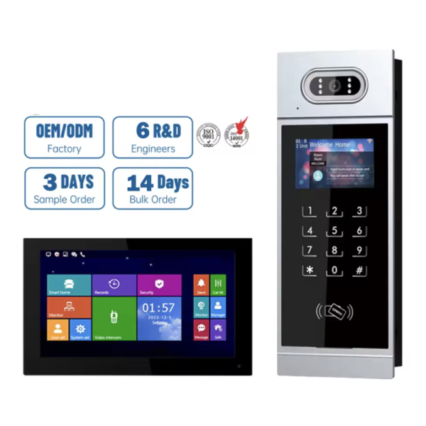 1 Keypad Smart Home Security Package Featuring 1080p HD Video Resolution Cloud Storage and Local SD Card Storage for Home Monitoring