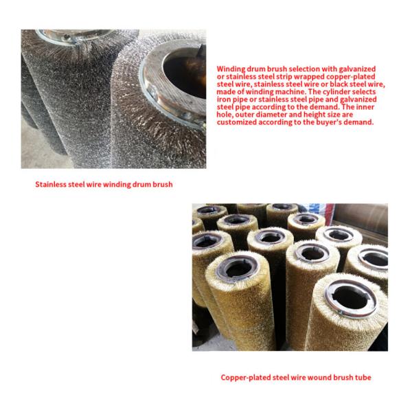 A oxidação da placa de aço que remove o enrolamento de aço da tira da escova do rolamento do fio de aço carbonizou a moedura de madeira da placa