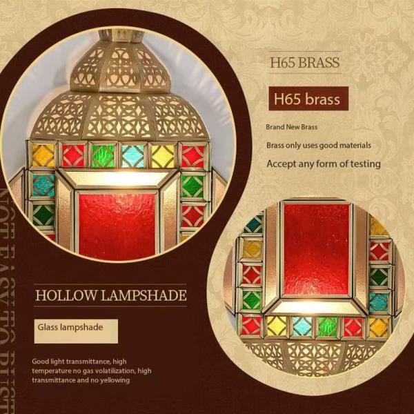 Southeast Asian Hotel Vintage Copper Wall Light With Romantic Style